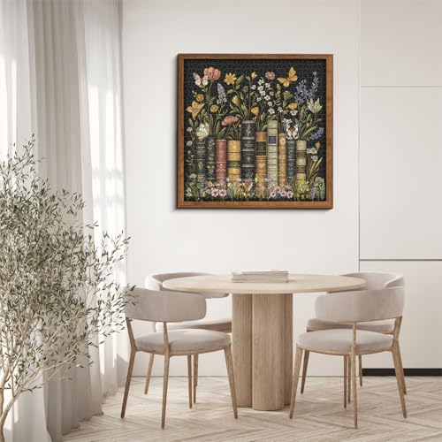 wildflowers puzzles for adults 1000 pieces pickforu wildflower pages jigsaw puzzle vintage book puzzles for book lover plant floral flowers puzzle as home decor