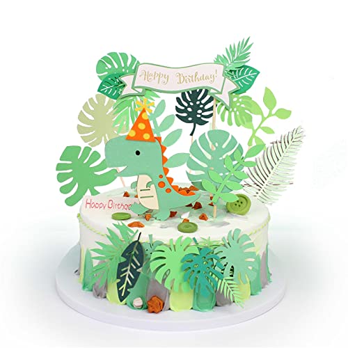 Bymivofun 11 Piezas Decoración de Pastel de Cumpleaños de Dinosaurio, Bonitos Insertos para Tartas de Cumpleaños de Zoológico, Decoración para Niños, Bebés, Aartículos para Fiestas