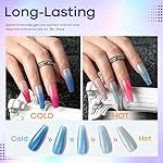 MODELONES Mood Gel Nail Polish Set Temperature Color Changing Gel Colors Collection Red Blue Glitter Gel Polish Soak Off 6 Colors Christmas Gifts New Year Holiday Salon DIY at Home - Image 4