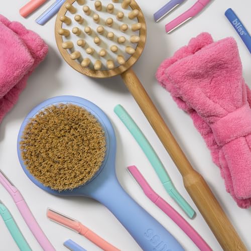 Brosse sèche pour le dos et le corps Bliss Pervenche pour exfoliation - 3