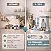 SNIFIT Automatic Dog Cat Feeder – 2-in-1 Cat Food and Water Bowl Set & Dog Food and Water Bowl Set, 800ml + 2.2L Gray