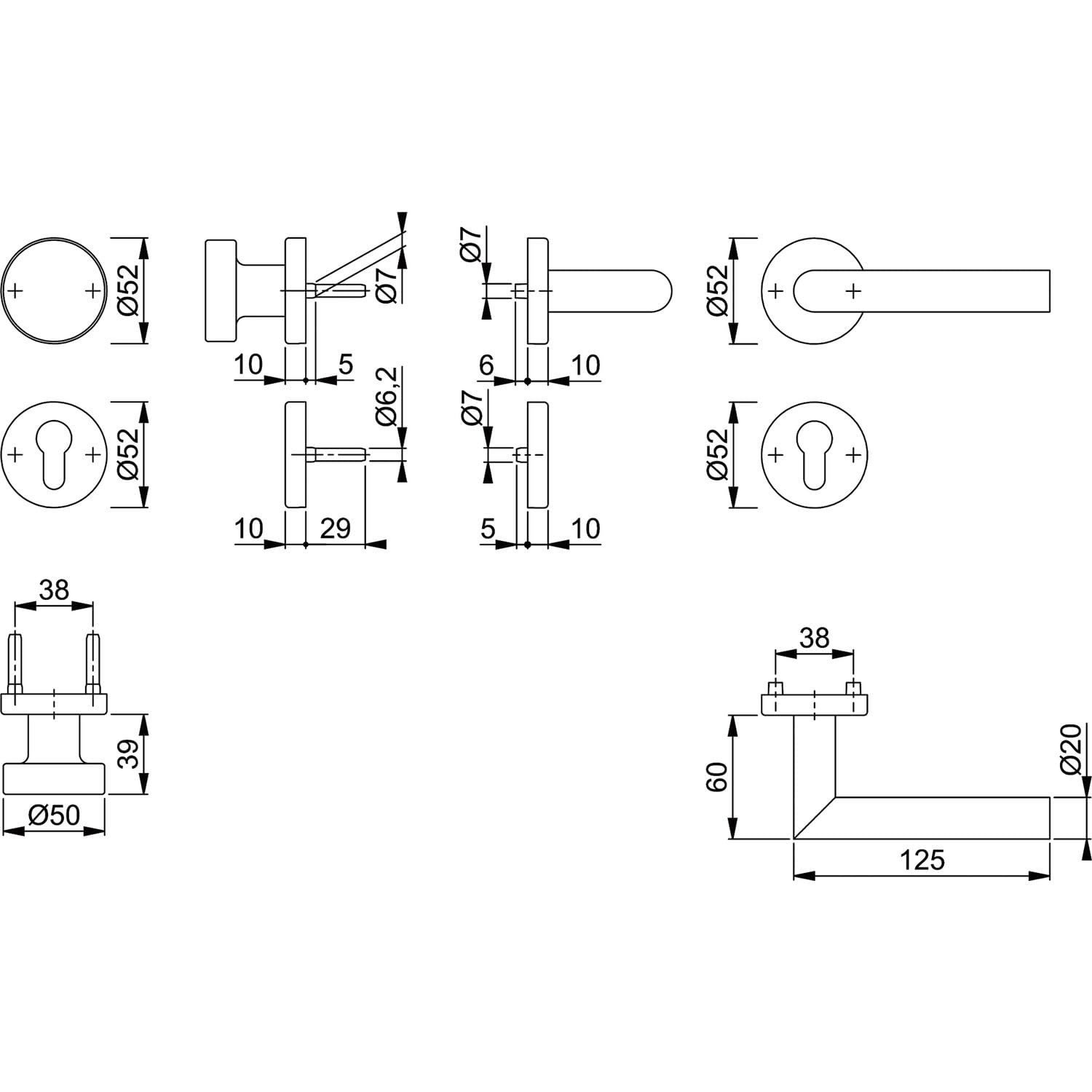 HOPPE FH Amsterdam Object & Fire Protection DIN 18273, Class 4 According to EN1906 Door Handle + Rosette PZ, Matte Stainless Steel - Image 2