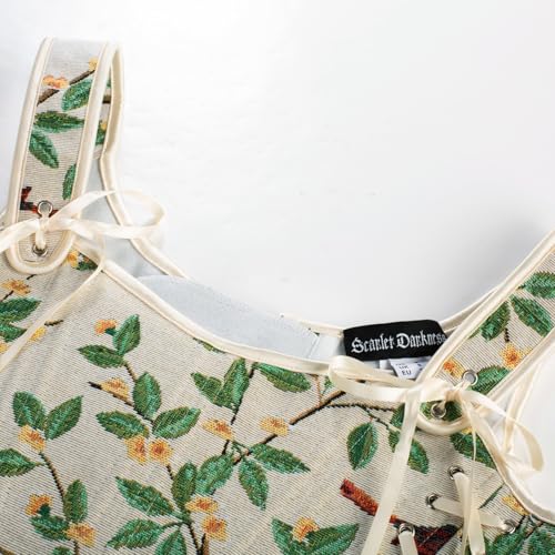 Image of Scarlet Darkness Corset Tops for Women Renaissance Floral Bustier Tops