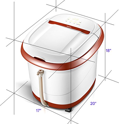 Dimensions of the Carepeutic Foot Spa.