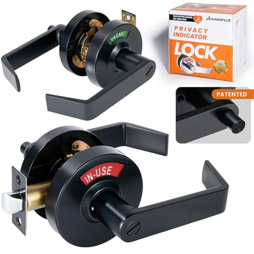 ANNFUZ Push Button Locking Vacant Occupied Door Handle image