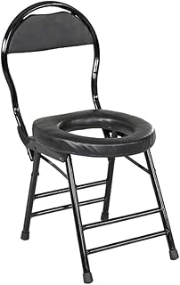 Silla para inodoro plegable de acero inoxidable resistente al agua fácil de limpiar asiento del inodoro taburete para inodoro portátil silla para personas mayores adecuada para / mujeres embarazadas