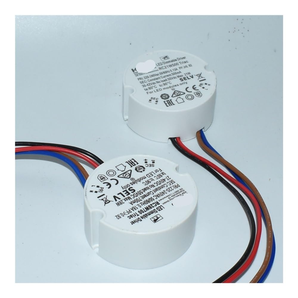 Dimmable LED Light Round Driver Power Supply Class 2 500mA 700mA Triac Dimming Transformer with Mounting Hole Constant Current (700mA)