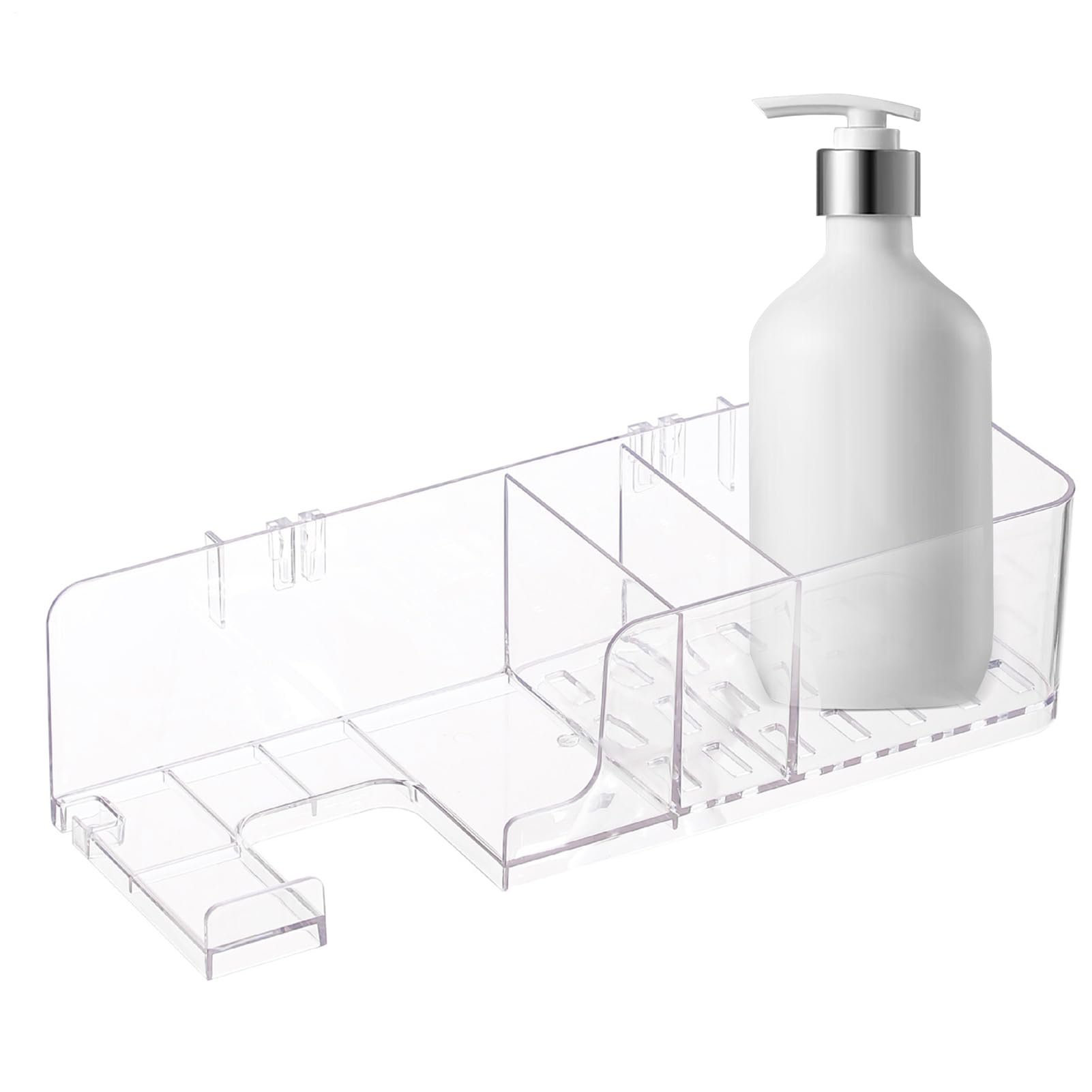 Support mural pour sèche-cheveux sans perçage : organisateur de salle de bain compact en métal