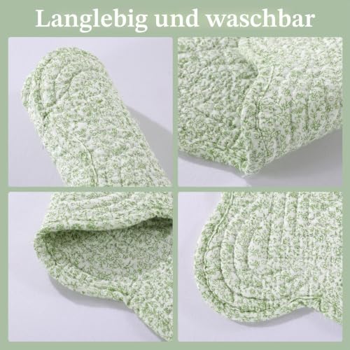 MABOZOO Gesteppte Tischsets aus 100 % Baumwolle, 6 Stück, waschbare Stoff-Tischsets für Küche und Esstisch – Ansicht 6