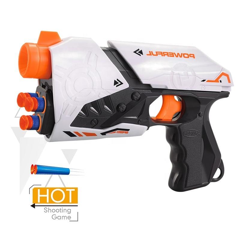 Image of Kidoyz Blaze Storm Super Gun - Soft Bullet Dart Gun Toy with 10 Foam Bullets | Long Range Manual Blaster Pistol for Target Shooting & Battle Games | Toy Gun for Kids Boys Girls 6 7 8 9 10 Years