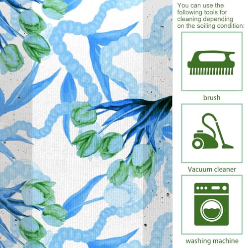 Tapetes de cocina de alta calidad con estampado elegante de tulipanes 5