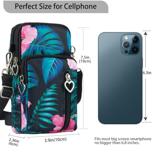 Image of JANKS Small Crossbody Bag for Women - Mini Phone Purses with Crossbody Strap and Wallet - Nylon Arm Bag