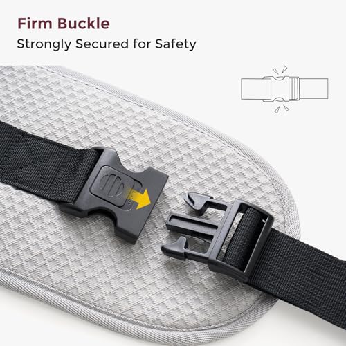 Image of Momcozy Hip Carrier Belt Extender - Compatible with Momcozy Move2Fit Hip Carrier, Extends Waist Band up to 61 inch for Plus Size Parents, Adjustable Fit, Soft & Breathable, Airmesh-Grey