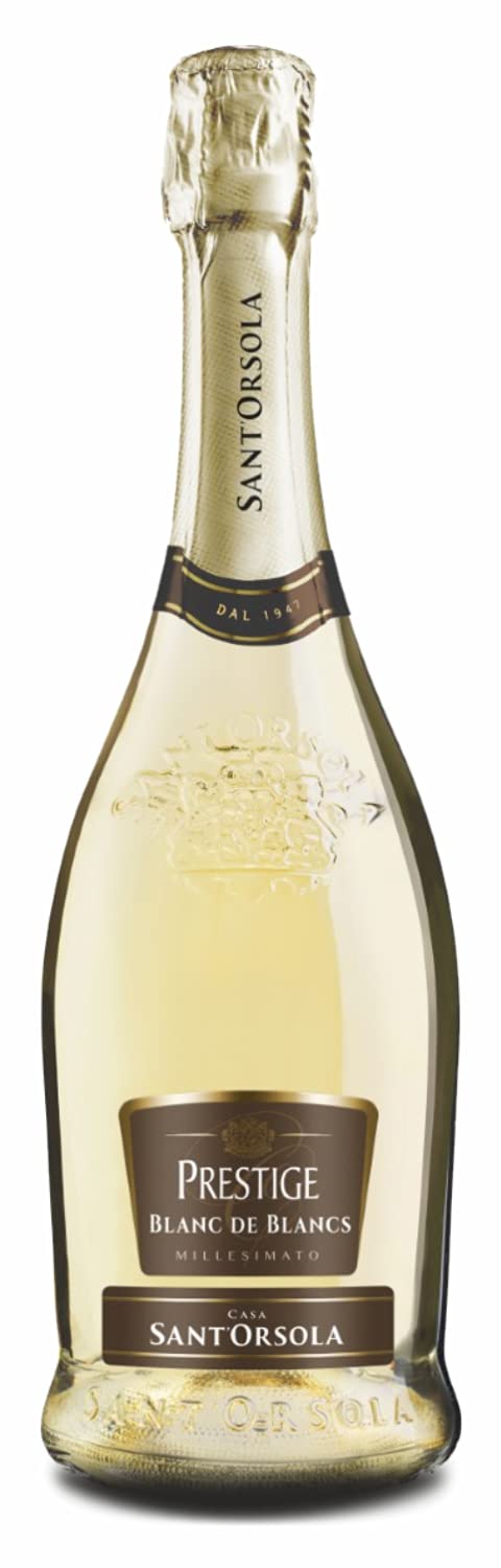 Sant'Orsola - Set Vino Cuvèe Prestige Blanc de Blancs e Rosè 12%, da Prestigiosa Uva Italiana, Gusto Dolce con Note Fruttate e Aromatiche, 2x750 ml (Confezione da 2)