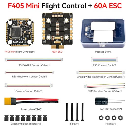 Vol de course FPV fluide avec commandes de vol F405 et ESC 60A EFM8BB21 - 5