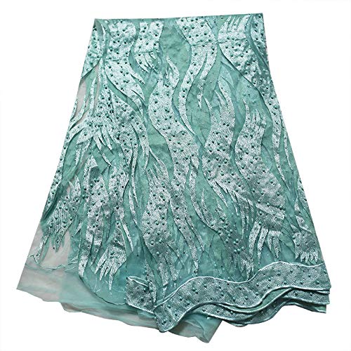 2021 Cheap 3 Yards 3D Lace Velvet Lace African Lace French Lace Fabric 3D Flower Lace Fabric Fashion Embroidered Beading Stones for Wedding Party Dresses (style4)