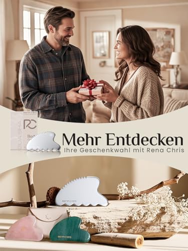 Rena Chris großer Edelstahl Gua Sha Stein, Guasha Stein für eine definierte Kieferlinie, gegen Gesichtsschwellungen, Hautpflege-Geschenk – Glanzsilber 6