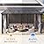 GARTOO 10’ x 13’ Gazebo for Patio - Aluminum Lean to Gazebos Pergola with Sloping Roof, Outdoor Wall-Mounted Canopy Awnings to House for Patio, Garden, Lawn, Backyard Deck
