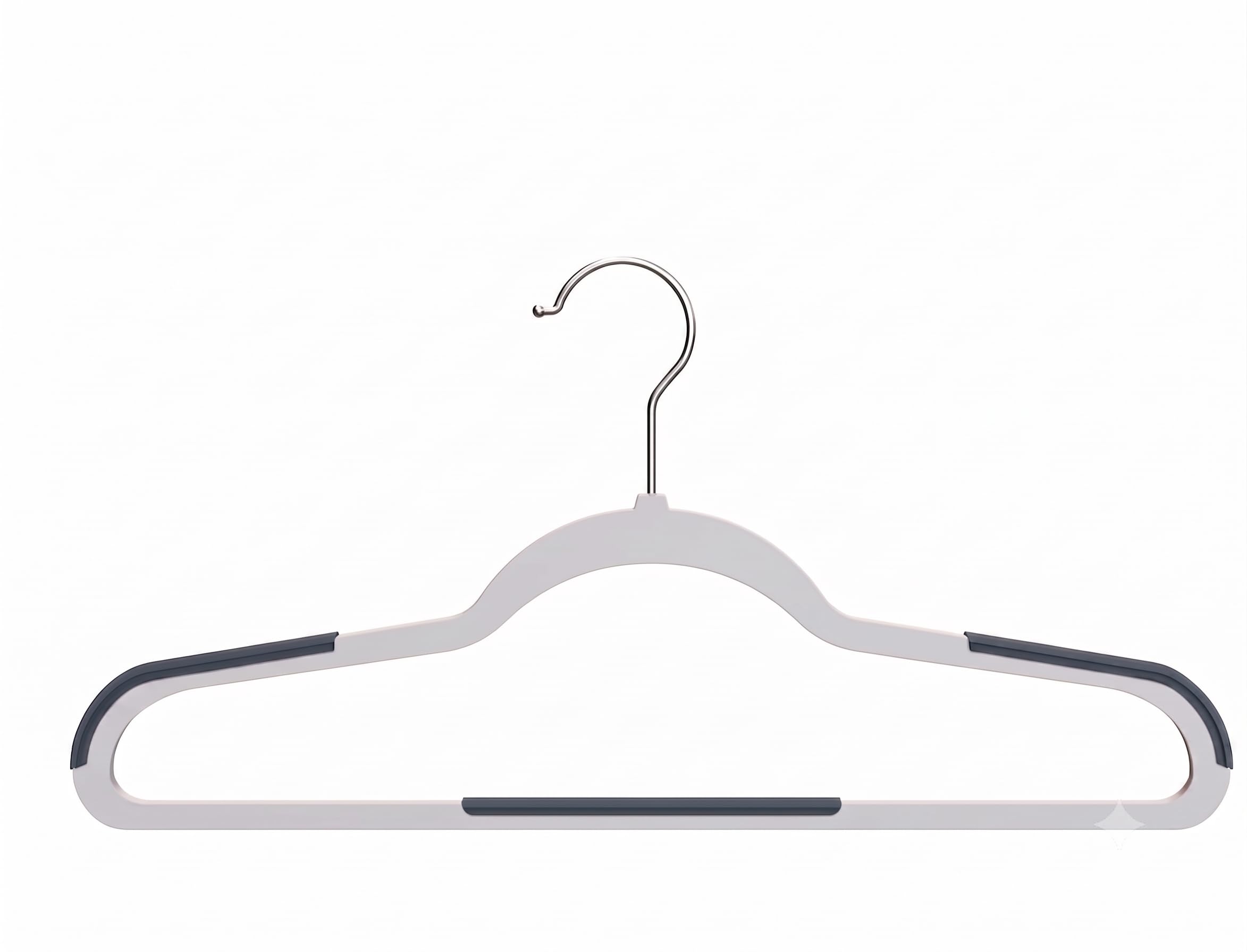 Perchas de Plástico Antideslizantes 45 cm Pack 120 COM-FORT HOUSE | Gancho giratorio 360°, Superficie antideslizante, Alta resistencia, Ahorra espacio