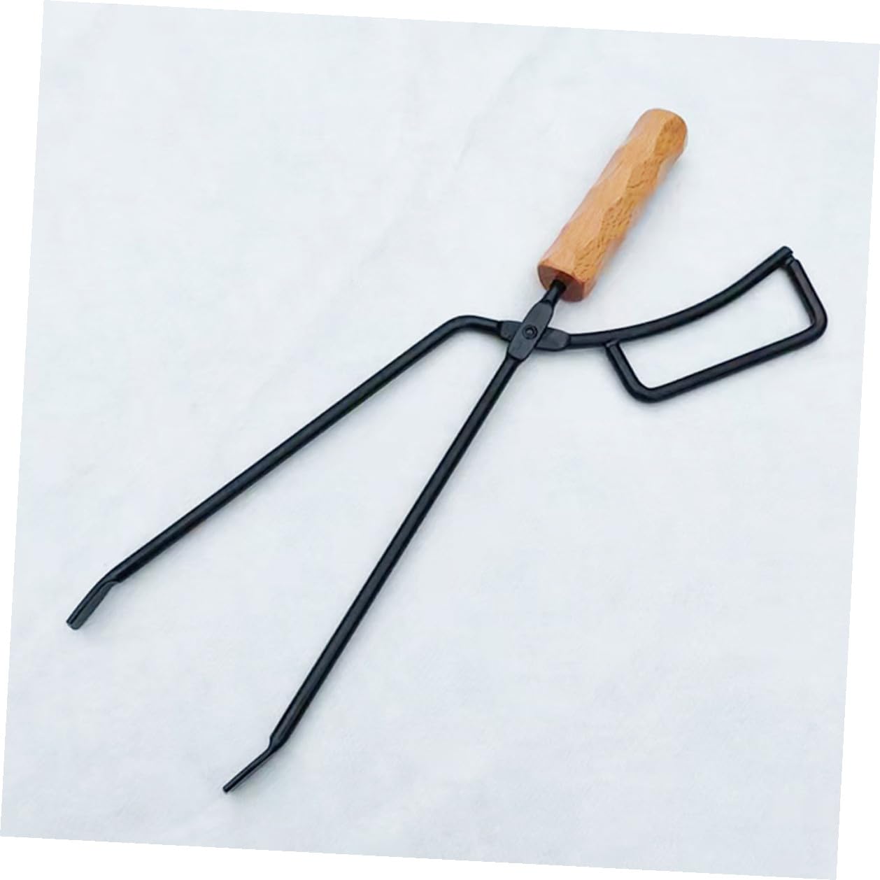 Pinza per Carbone da Barbecue All'aperto Manico in Legno