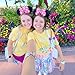 JIAHANG 3D Polka Dot Mouse Ear Headband with Satin Bow, Pink Hair Bow Photography Headband, Fashion Headwear for Women Girls