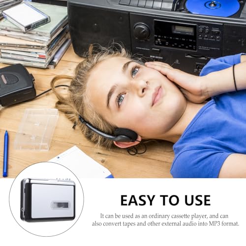 Convertidor de cinta a MP3 estéreo con puerto USB y alimentación por dos pilas AA 3