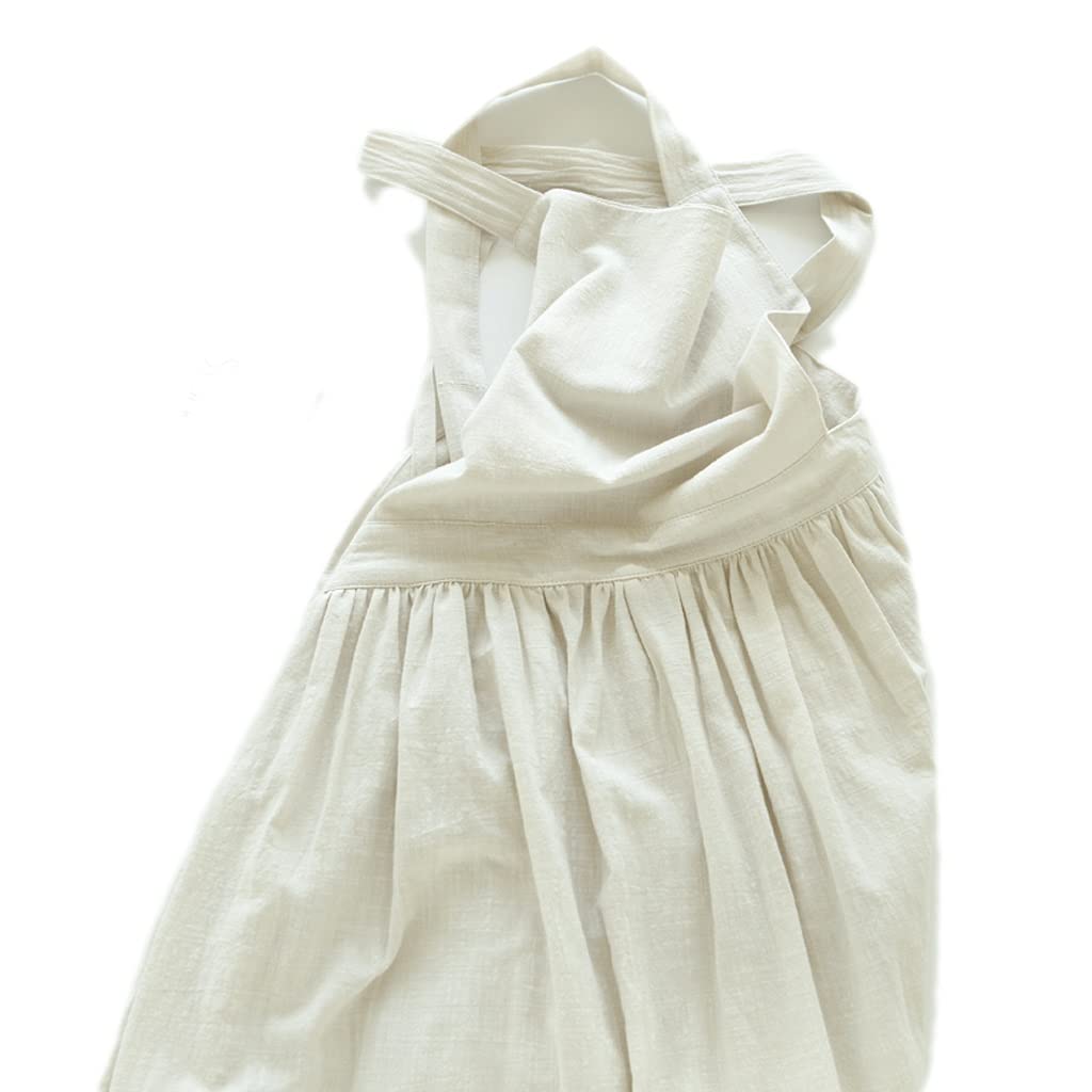 Tablier fleuriste coton pur blanc SSDD style occidental pour salon de thé et atelier d'art