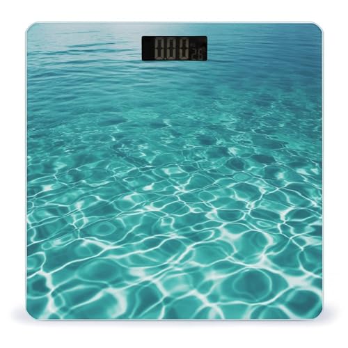 Báscula digital de baño con plataforma amplia y pantalla LCD miniatura 1