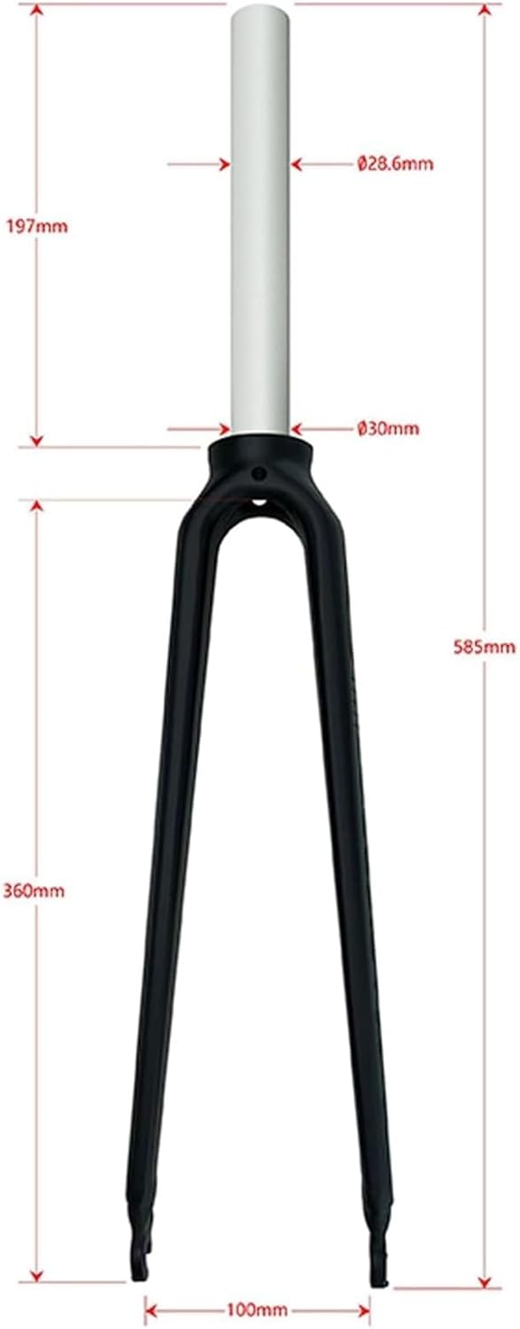 Road Bikes Rigid Fork 700C Fixed Gear Bike Forks 1-1/8" Straight Tube C Brake Aluminum Alloy Front Fork Quick Release 9 * 100mm Front Fork