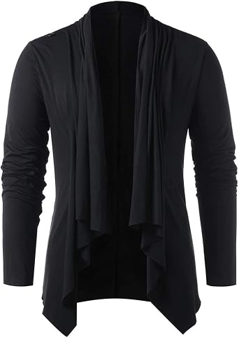 JMSUN New Man Asymmetrical Overlap Asymmetrical Cardigan