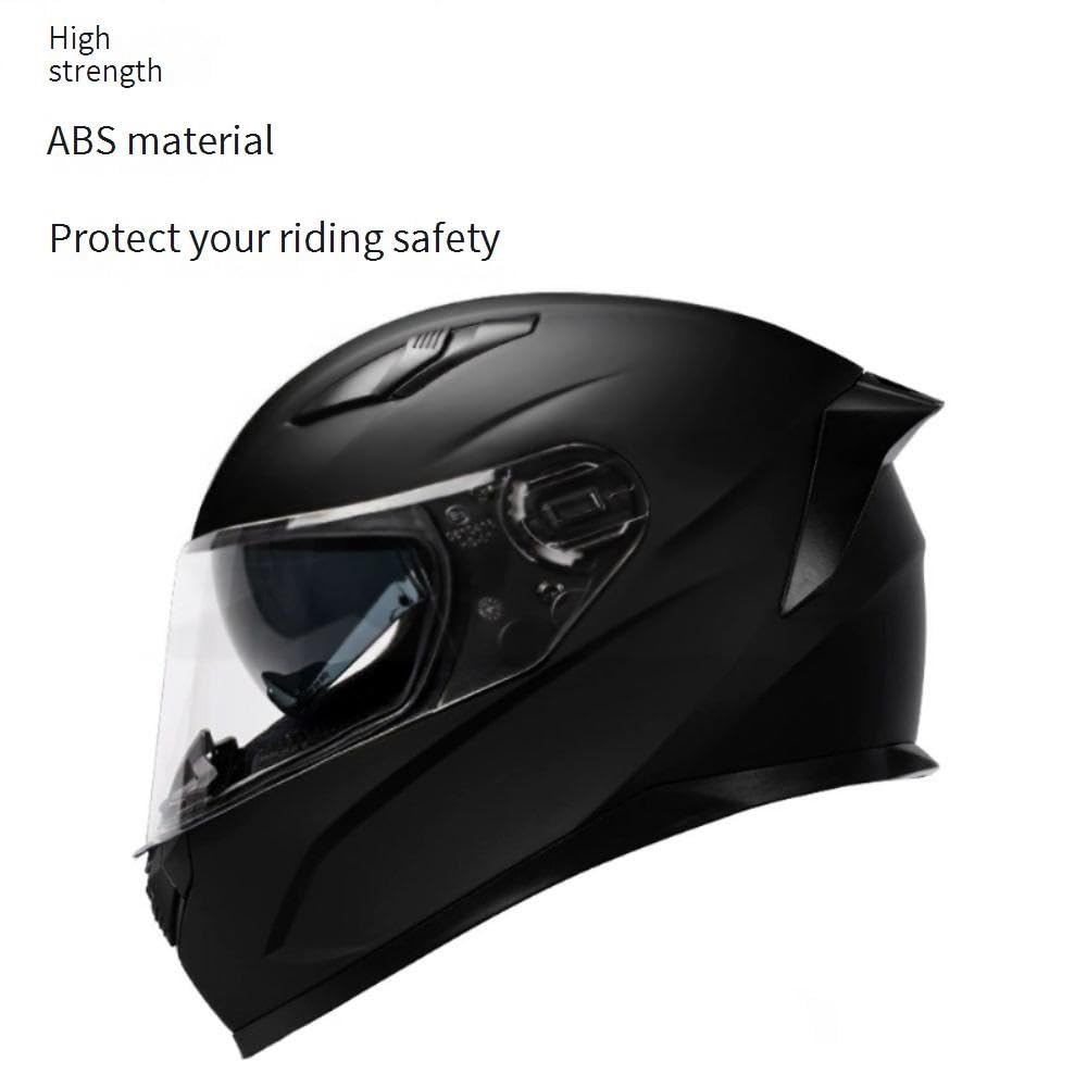 Casco Integral de Motocicleta para Adultos con Doble Visera, Aprobado por El Dot, para Carreras de Motos Y Bicicletas de Calle, para NiñOs Y Adultos, con Visera, Guantes Y MáScara