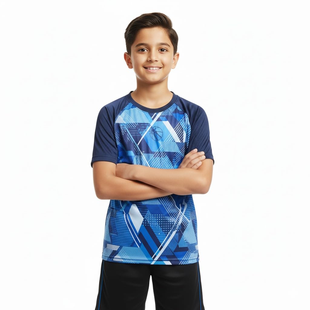 Kids Sports T Shirt Quick Dry Breathable Lightweight Jersey for Boys and Girls Age 5 to 14 Years-image-20