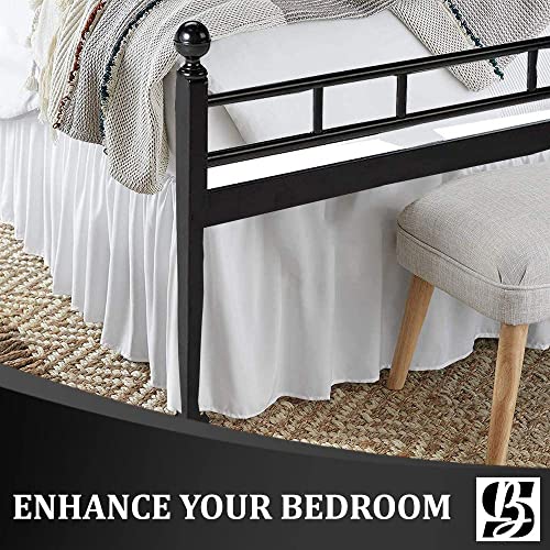 SKY-BEDDINGS-Bed-Skirt-King-Size-Ruffled-Bed-Skirt-with-Split-Corners-King-16-Inch-Drop-Dust-Ruffle-Bed-Skirt-with-Platform-Three-Sided-Coverage-100-Microfiber-Bed-Skirt-White SKY BEDDINGS Bed Skirt King Size Ruffled Bed Skirt with Split Corners King 16 Inch Drop Dust Ruffle Bed Skirt with Platform Three Sided Coverage 100 Microfiber Bed Skirt White