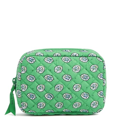 Vera Bradley Cotton Zip-Around Jewelry Organizer Case, Garden Green Leaf