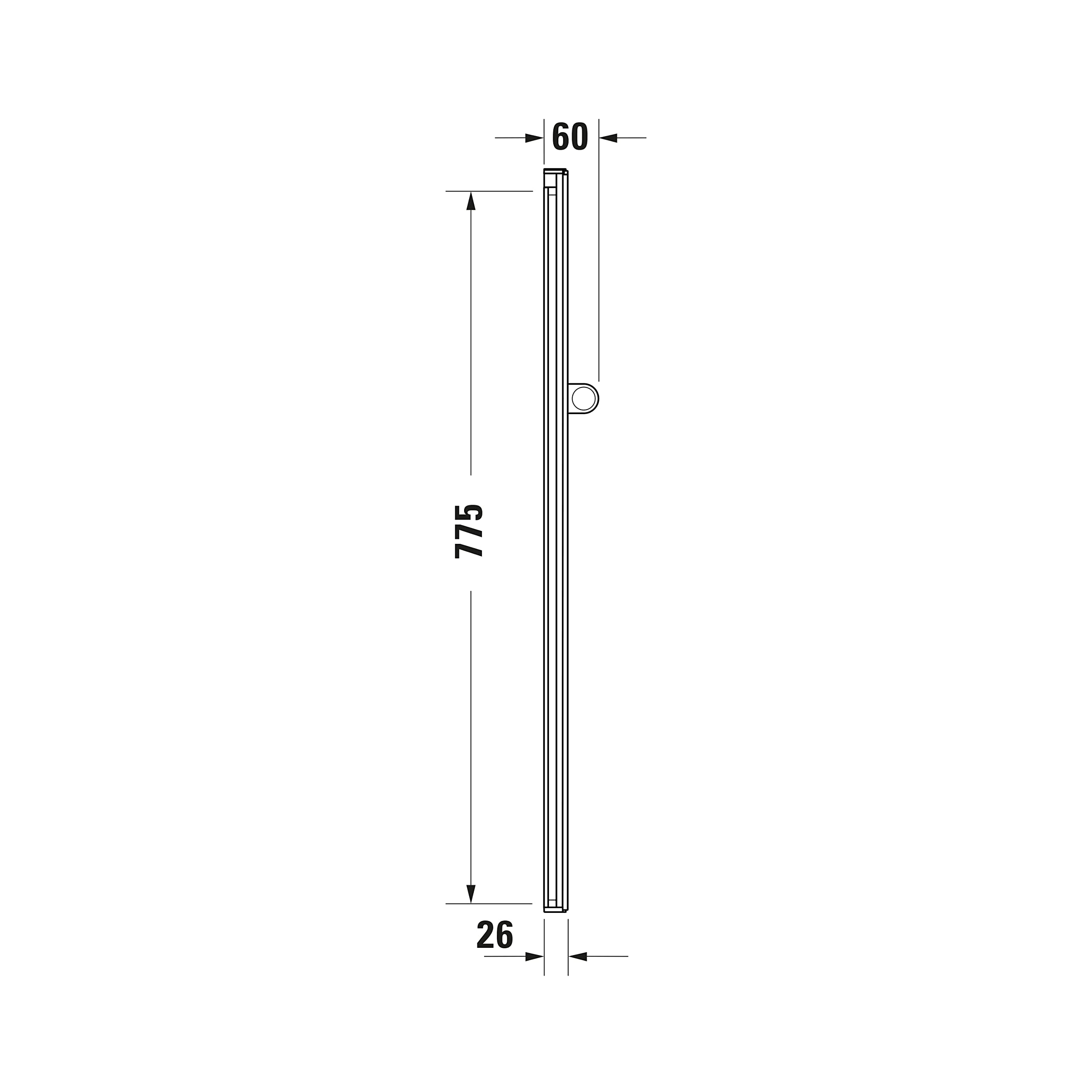 Duravit barre de douche universelle, barre de douche avec support de douchette réglable en hauteur, barre de douche (810 mm), noir mat