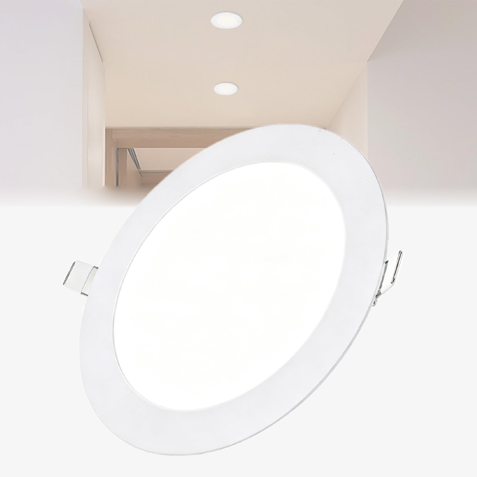 LED Recessed Downlight Ultra Thin Round Panel Light 3000K/4500K/6000K(White Light,15w/188mm)