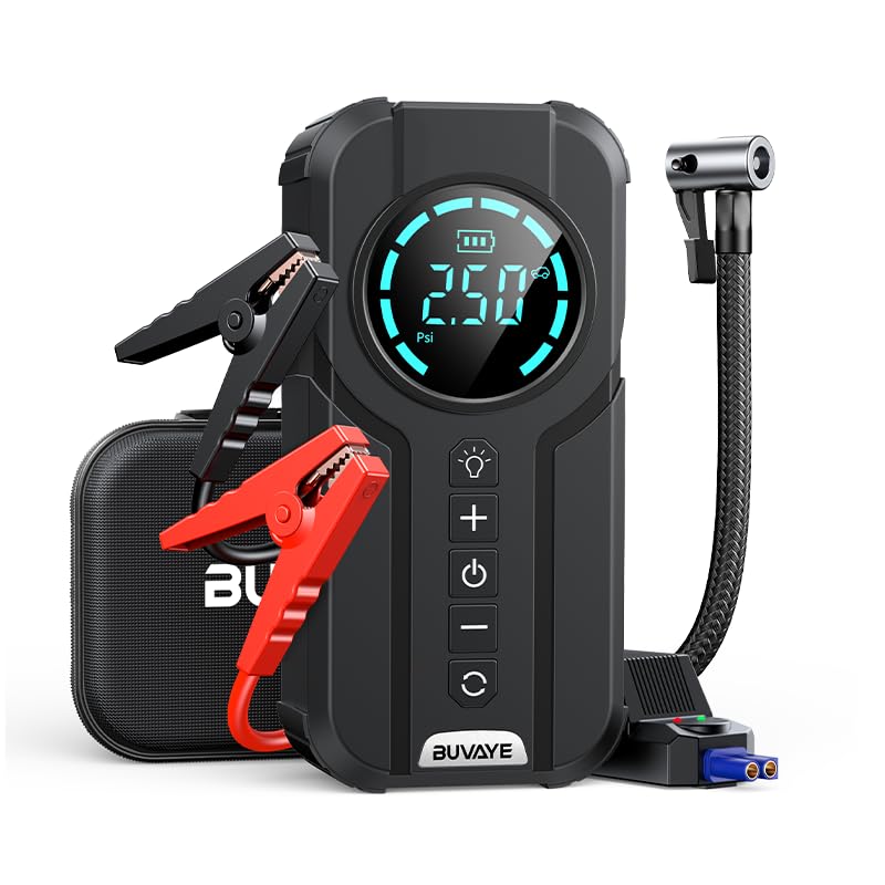 4000A Jump Starter with Air Compressor 150PSI Battery Jumper Starter Portable for All Gas and 10 0L 12V