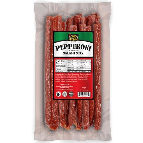 Image of Long John Snacks Dried Salami Sticks, Pepperoni, 16 Oz