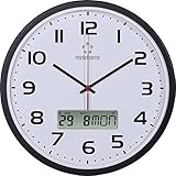 funk wanduhr mit datum und wochentag  Renkforce Funk-Wanduhr LCD HD-WRCL135