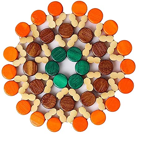 ALX STORE Round Flower Pot Mat Heating Insulation Bamboo Wooden Coaster Heat Table Ware Pad Place mat for Hot Coffee | Bowl & Tea Cup & Office | Home & Kitchen Dining Pad Holder | Pack of 2 |