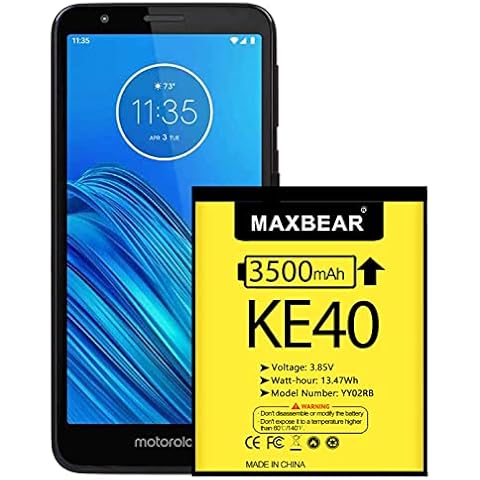 MAXBEAR Replacement Battery for Motorola Moto E6 KE40 XT2005 Cover