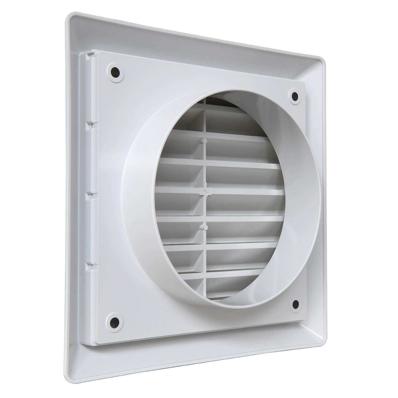 La Ventilazione C19125B Overlay Ventilation Grille in ABS, White, with Fixed fins. Dimensions 185 x 185 mm - Image 3