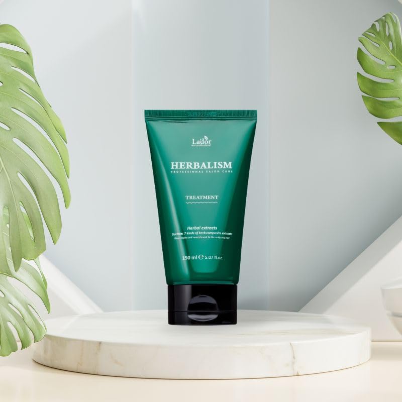 Image of LADOR Herbalism Hair Treatment (Conditioner) Korean Hair Conditioner To Control Hair Fall, Repairs Damaged Hair, Maintaining Softness, Natural Shine, Suitable For Sensitive Scalp, Frizzy, Damaged Hair