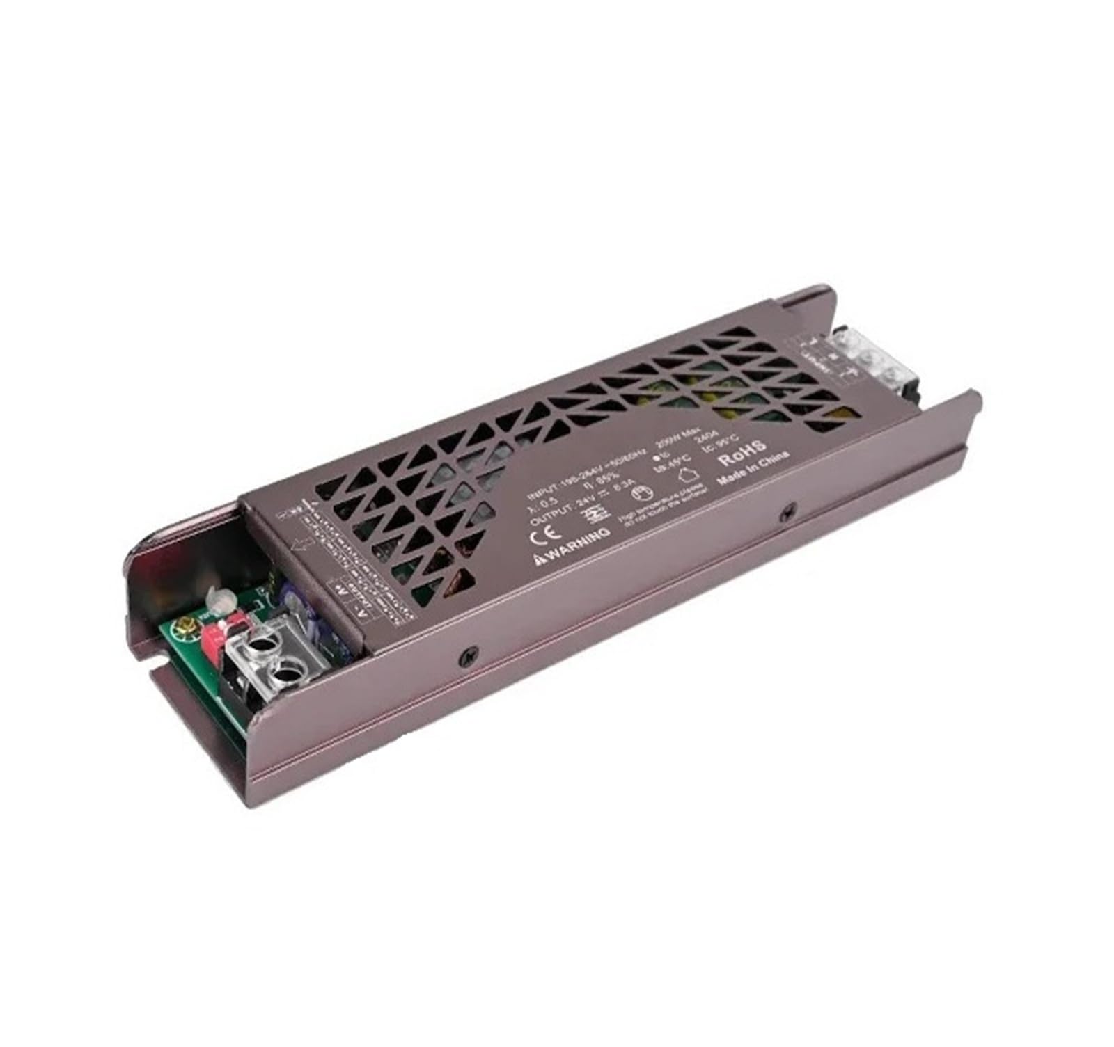 PWANUIGTE Adjustable LED Lighting Transformer Ultra-Thin Power Supply 60W 100W 150W 200W 300W 400W DC12V 24V(200W,24V)
