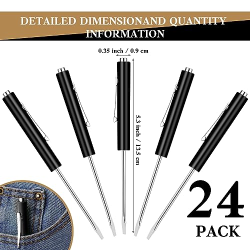 Image of 24 Pcs Pocket Screwdriver Mini Tops and Pocket Screwdriver with Magnet for Mechanical Electrician Technician Repair Tool (Black)