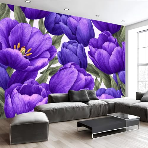 Papel pintado panorámico 3D para tapar imperfecciones de pared con seda 5