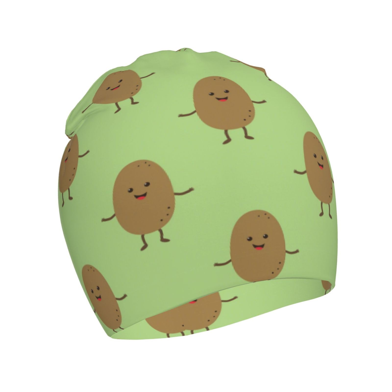 Rqzwdq Garden Potatoes Pattern Kids Beanie Hats Warm Knit Beanie Cap Skull Caps Gifts Decor for Boys Girls White