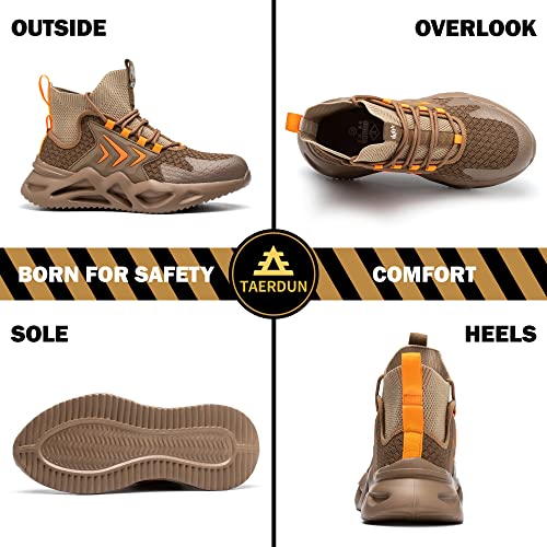 Image of Steel Toe Work Boots for Men Slip on Chelsea Boot with Kevlar Anti-Puncture Sole, ASTM F 2412-24, Men's Industrial & Construction Shoes, Non-Slip Safety Shoes