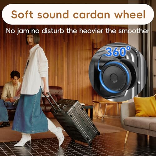 ROAMING Zipperless Luggage 28 Inch with Aluminum Frame, Checked-Large Lightweight 3-Layer PC Hard Shell Suitcase with Spinner Wheels, Metal Travel Luggage with Three TSA Locks, gray2