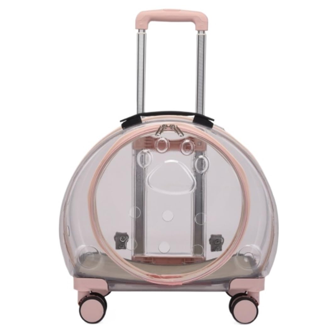 Transportin Gato Transportin Perro Pequeño Mochila Transportadora Para Mascotas Transparente Y Que Respira Libremente Con Ruedas Para Perros Y Gatos, Transportadora Portátil Para Gatos Transportin par